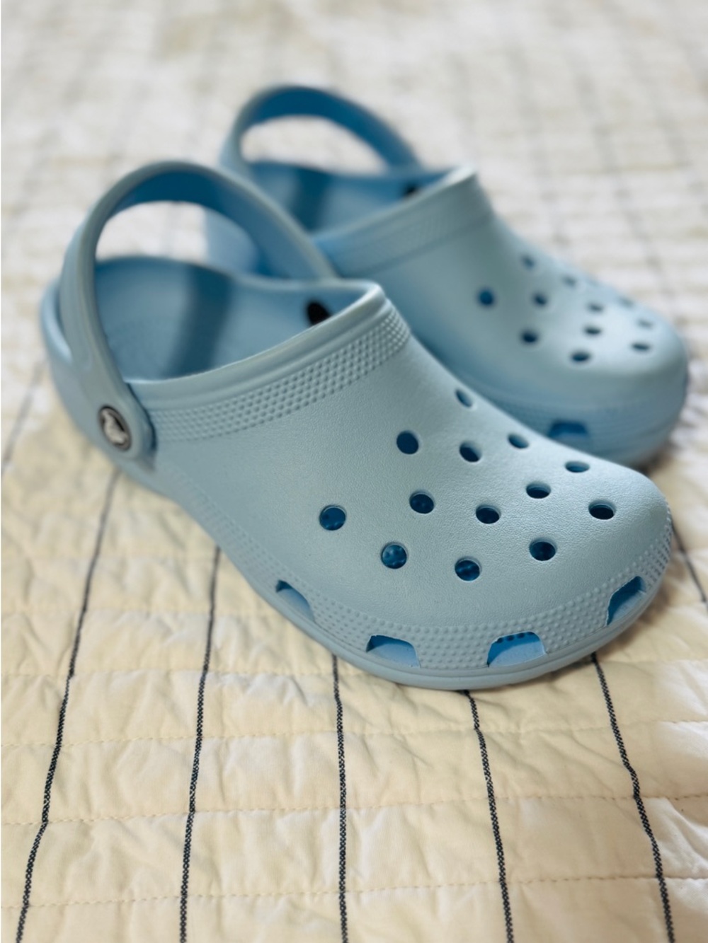 CROCS Kids Light Blue Classic Clog with Heel Strap